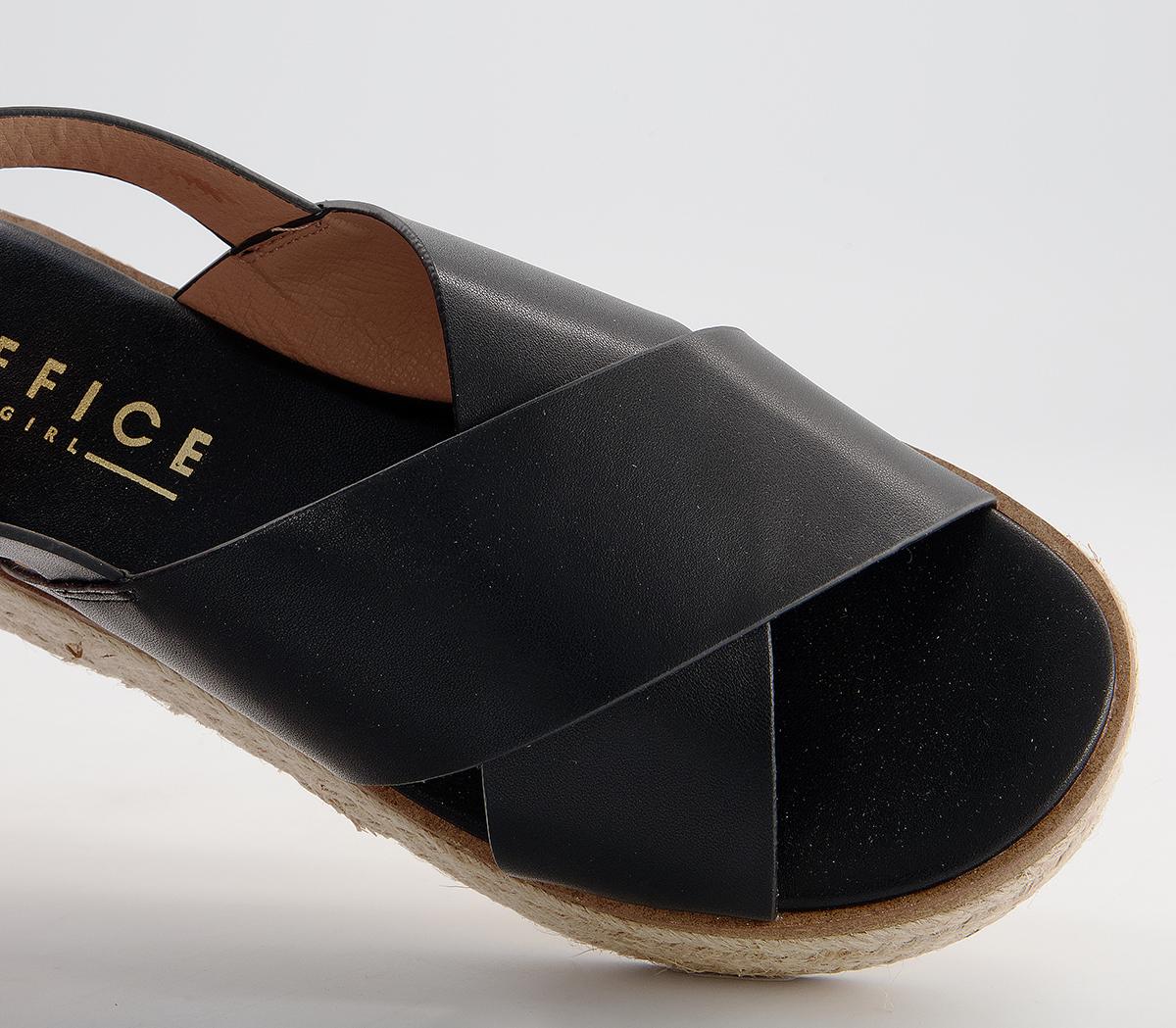 Office Myself Cross Vamp Espadrilles Office Myself Cross Vamp Espadrilles Black