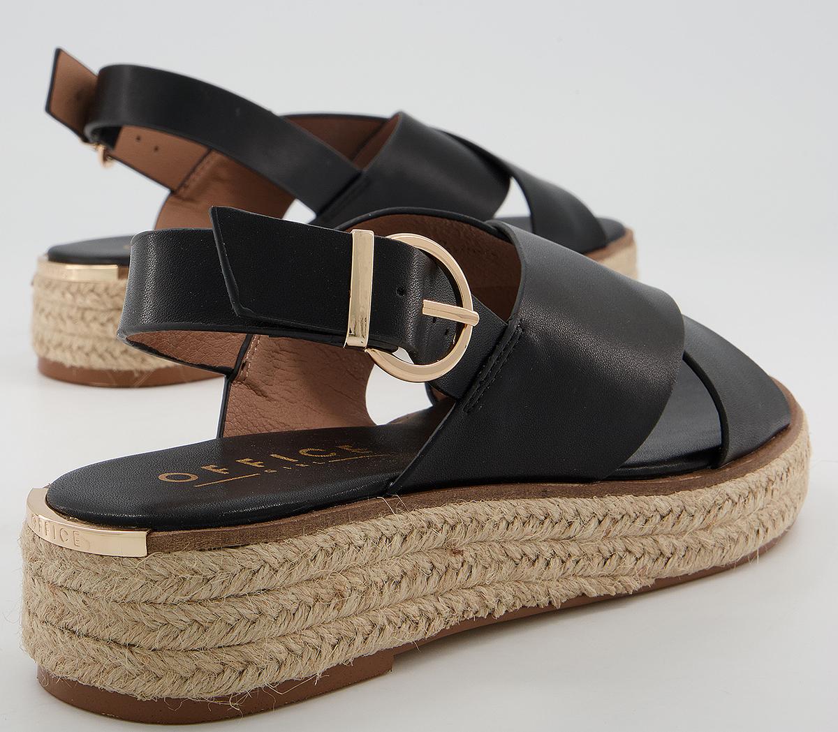 Office Myself Cross Vamp Espadrilles Office Myself Cross Vamp Espadrilles Black