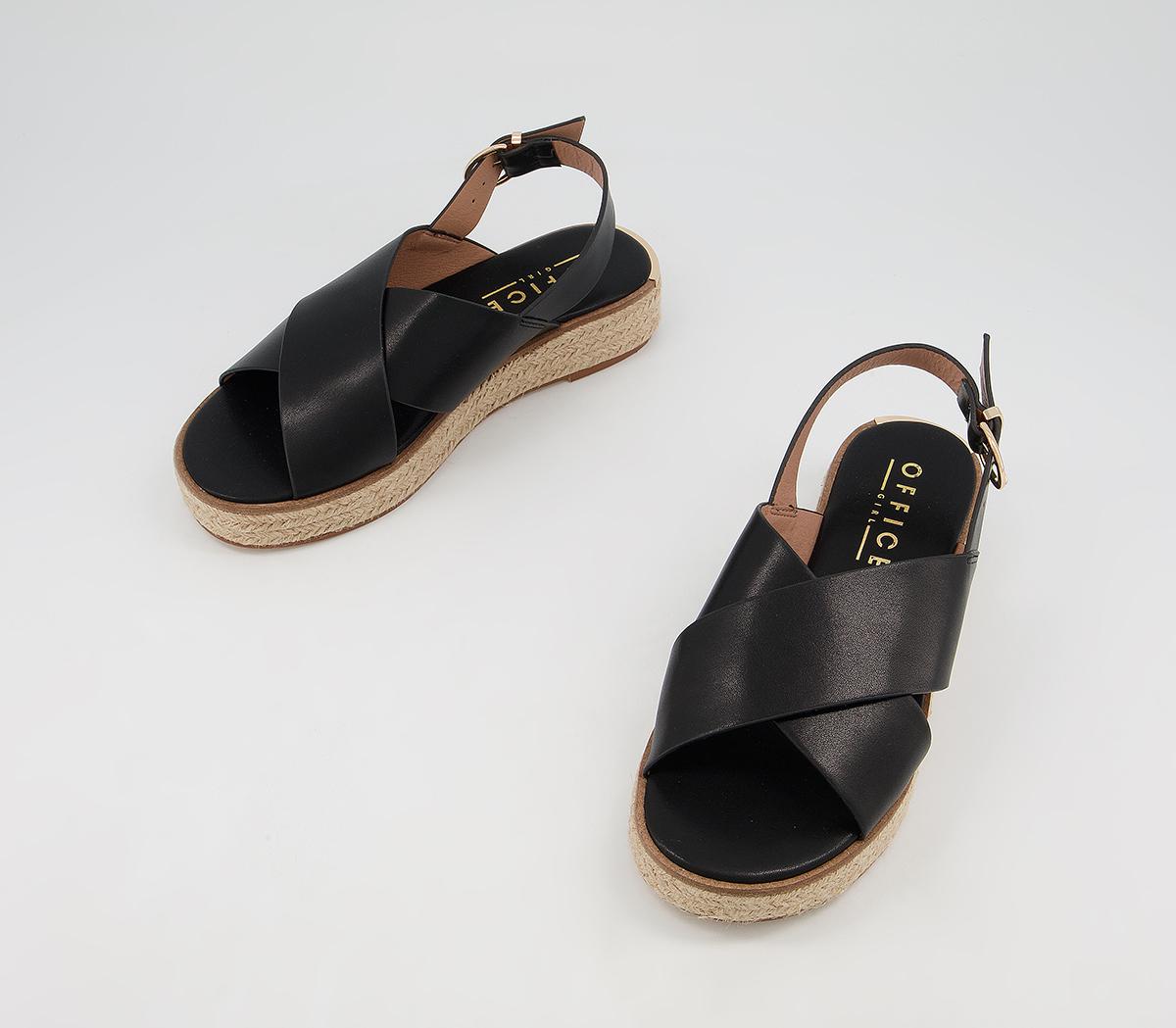 Office Myself Cross Vamp Espadrilles Office Myself Cross Vamp Espadrilles Black