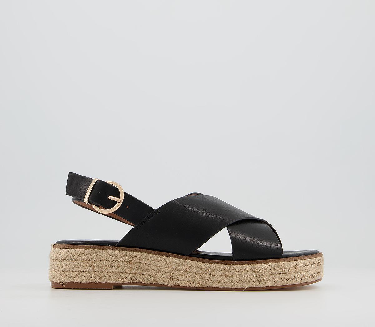 Office Myself Cross Vamp Espadrilles Office Myself Cross Vamp Espadrilles Black