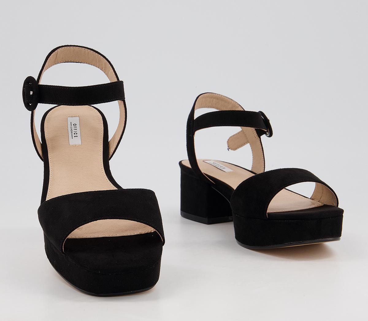 Office Marble Arch Two Part Low Block Heels Office Marble Arch Two Part Low Block Heels Black