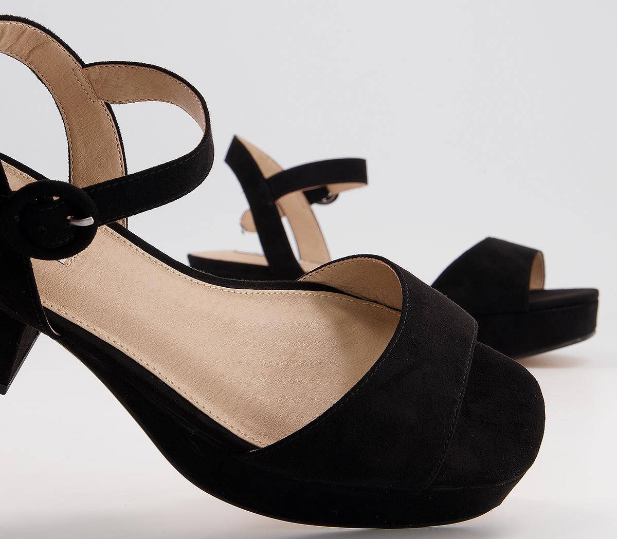 Office Marble Arch Two Part Low Block Heels Office Marble Arch Two Part Low Block Heels Black