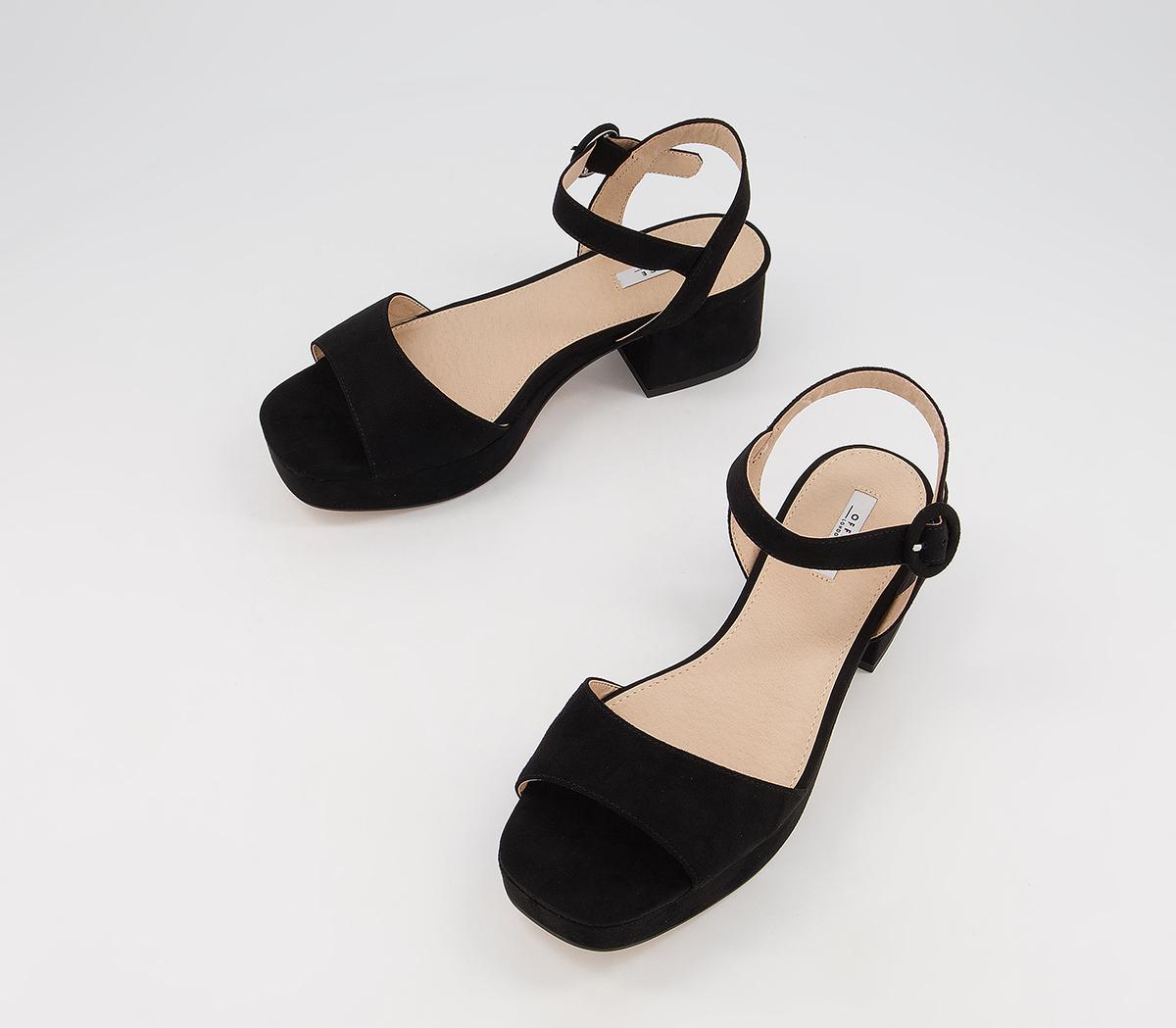 Office Marble Arch Two Part Low Block Heels Office Marble Arch Two Part Low Block Heels Black
