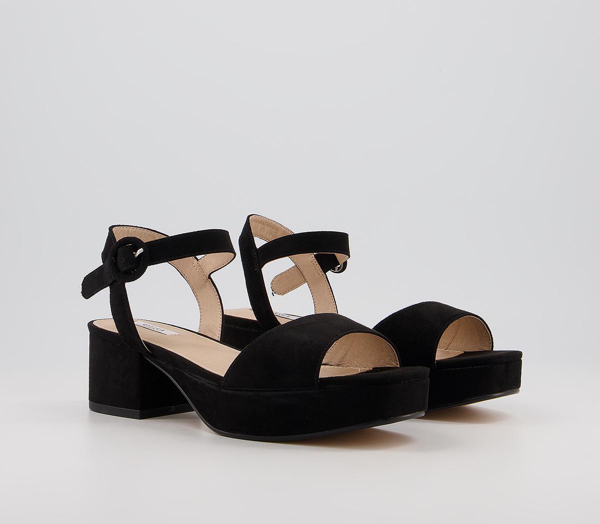 Office Marble Arch Two Part Low Block Heels Office Marble Arch Two Part Low Block Heels Black