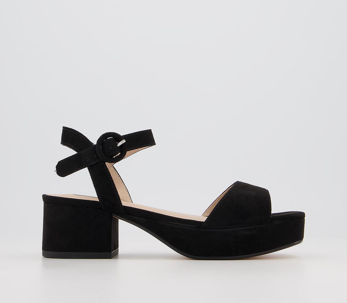 Office Marble Arch Two Part Low Block Heels Office Marble Arch Two Part Low Block Heels Black