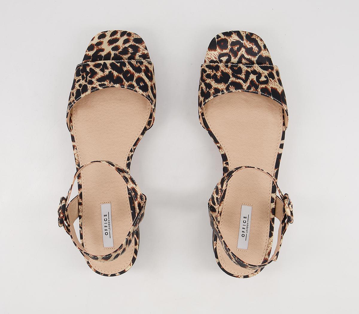 Office Marble Arch Two Part Low Block Heels Office Marble Arch Two Part Low Block Heels Leopard