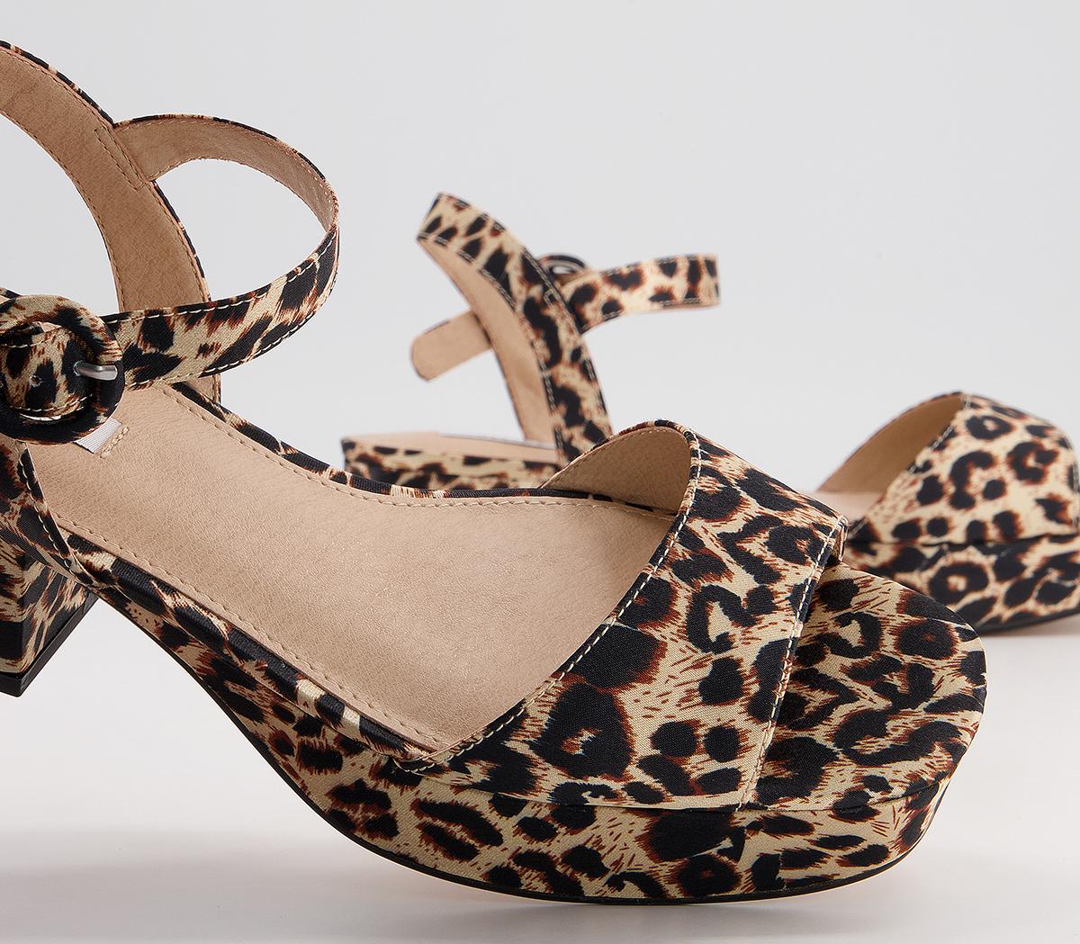Office Marble Arch Two Part Low Block Heels Office Marble Arch Two Part Low Block Heels Leopard
