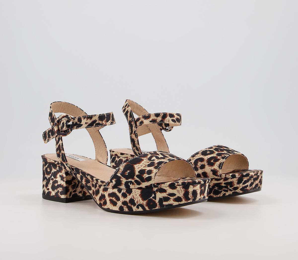 Office Marble Arch Two Part Low Block Heels Office Marble Arch Two Part Low Block Heels Leopard