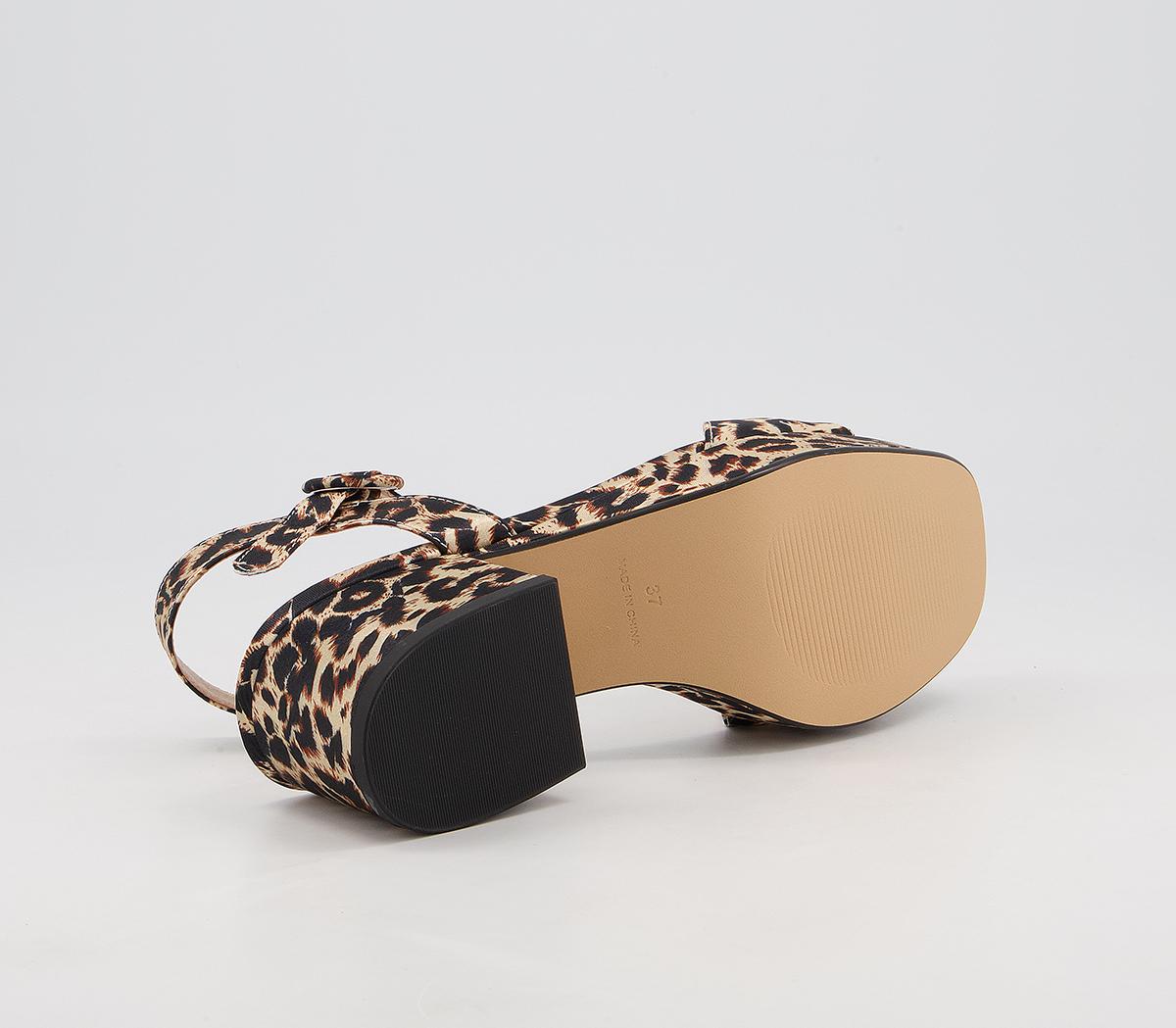 Office Marble Arch Two Part Low Block Heels Office Marble Arch Two Part Low Block Heels Leopard