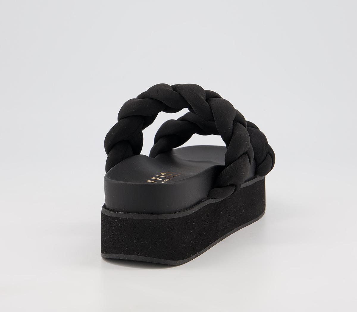 Office Mandini Plait Mule Platforms Office Mandini Plait Mule Platforms Black
