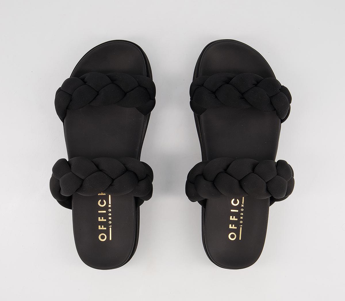 Office Mandini Plait Mule Platforms Office Mandini Plait Mule Platforms Black
