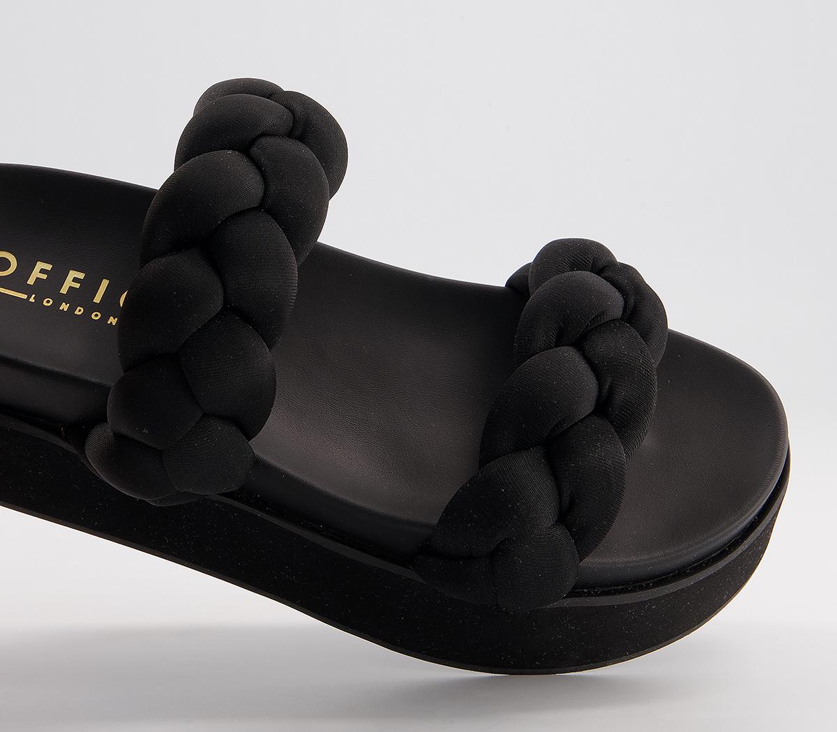Office Mandini Plait Mule Platforms Office Mandini Plait Mule Platforms Black