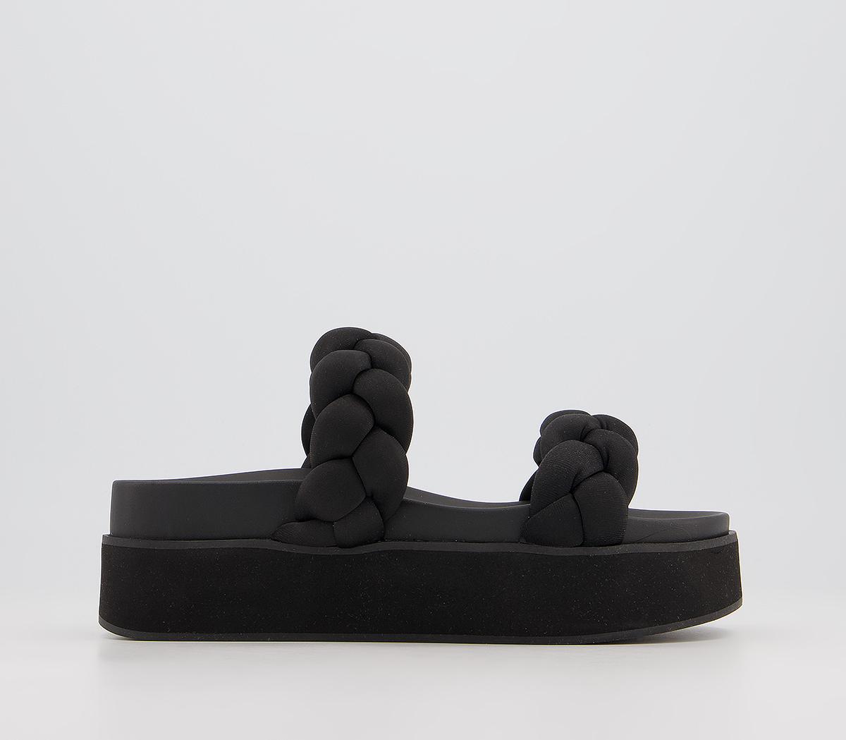 Office Mandini Plait Mule Platforms Office Mandini Plait Mule Platforms Black