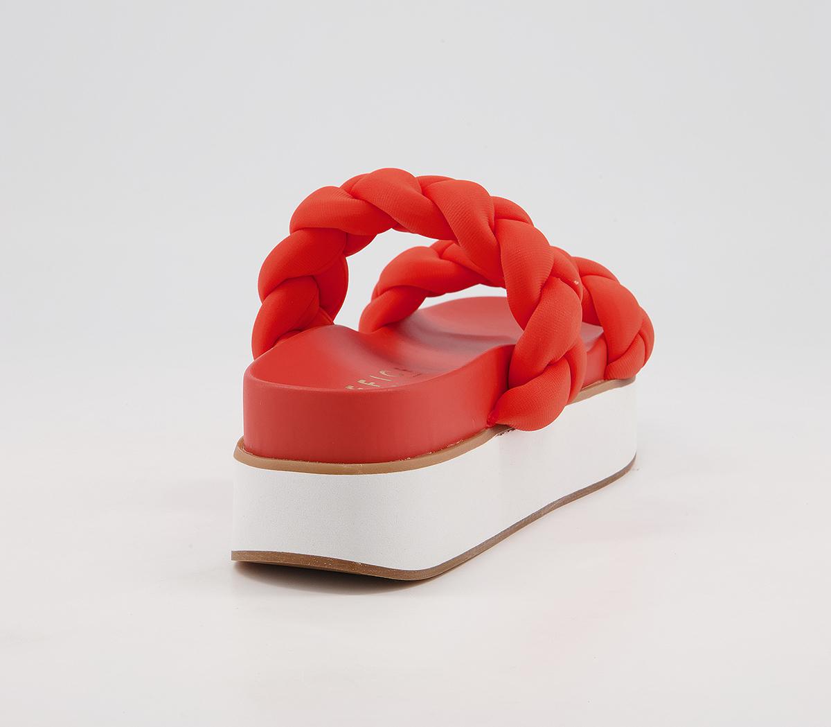 Office Mandini Plait Mule Platforms Office Mandini Plait Mule Platforms Red