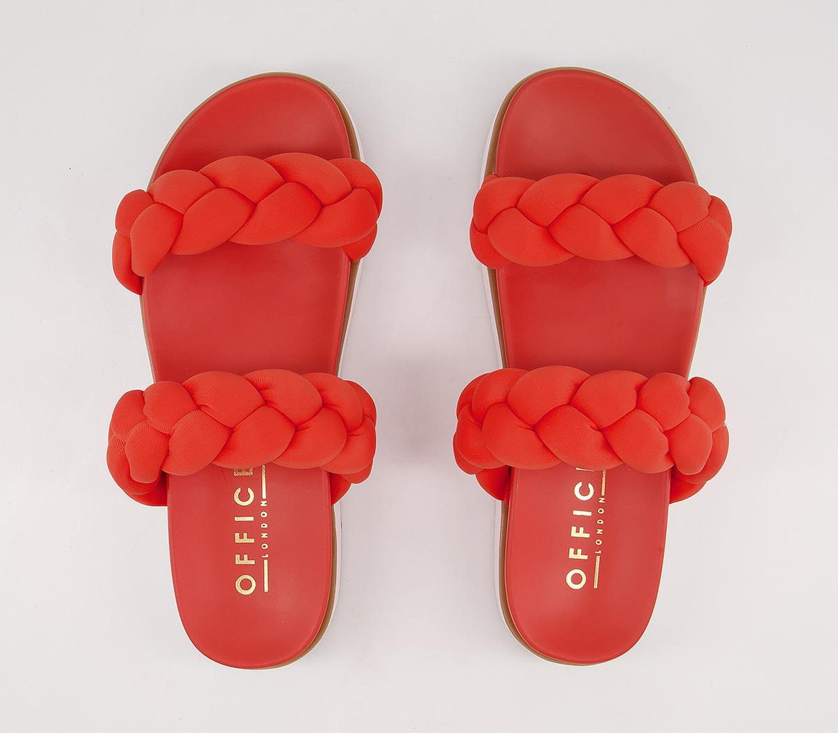 Office Mandini Plait Mule Platforms Office Mandini Plait Mule Platforms Red