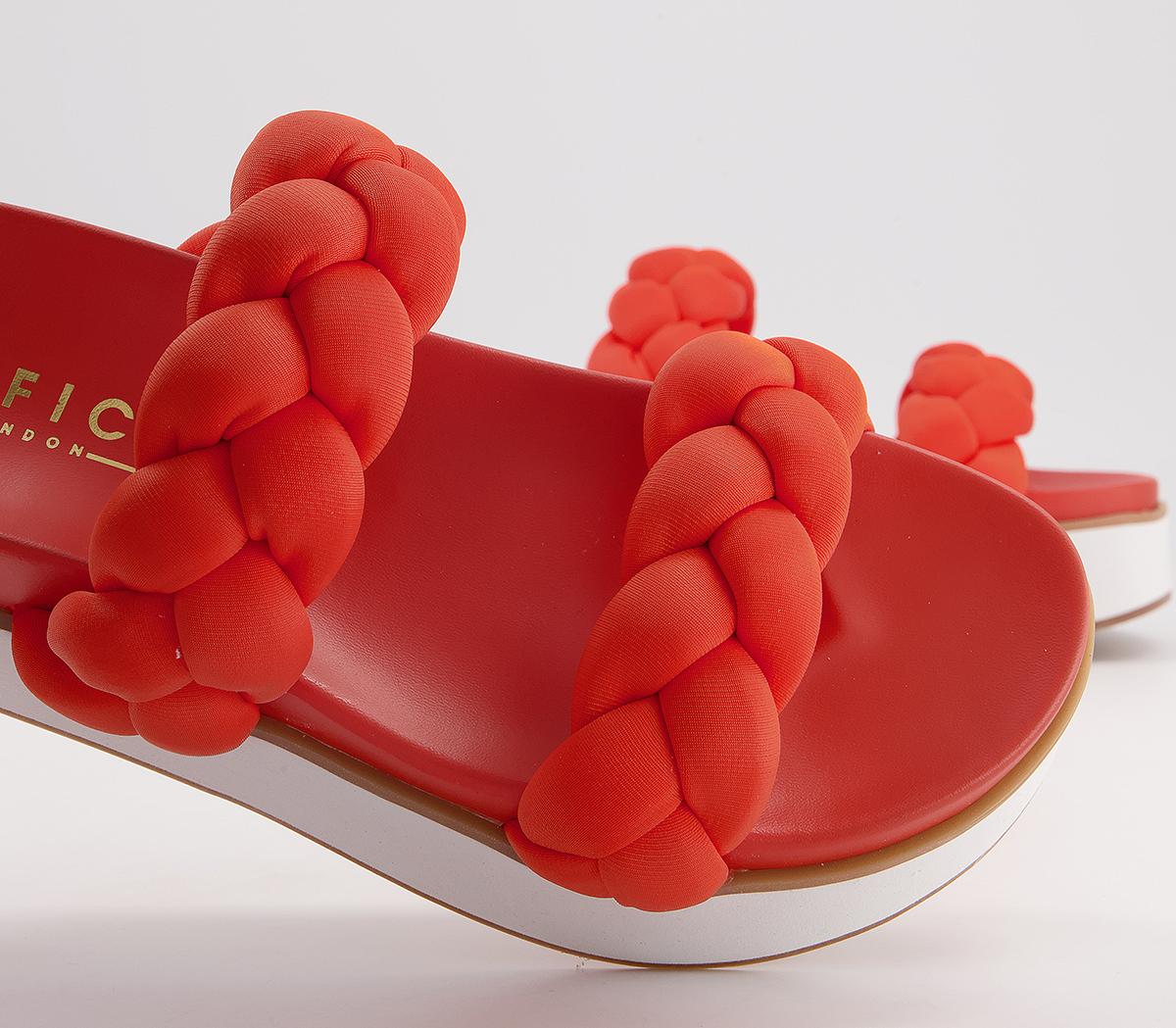 Office Mandini Plait Mule Platforms Office Mandini Plait Mule Platforms Red