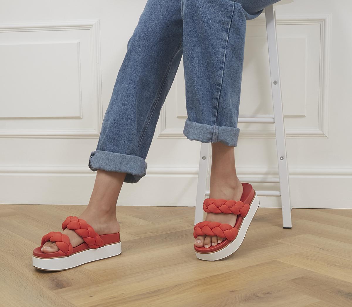 OfficeMandini Plait Mule Platforms OfficeMandini Plait Mule PlatformsRed