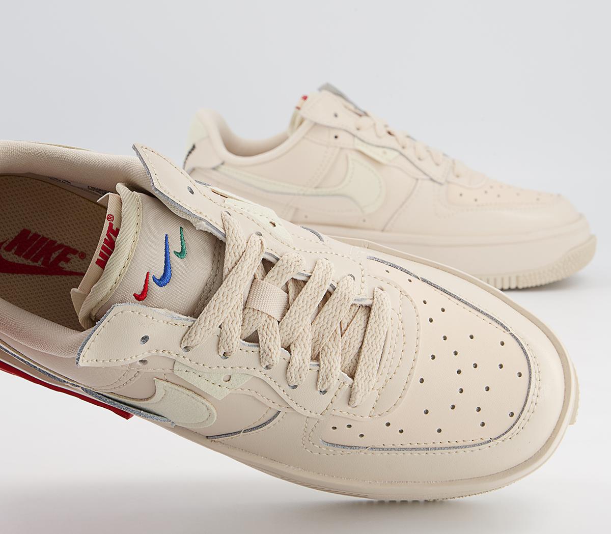 Nike Air Force 1 Fontanka Trainers Pearl White Pearl White Pearl White Red - Nike Air Force 1