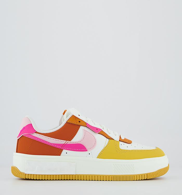 nike yellow and pink trainers