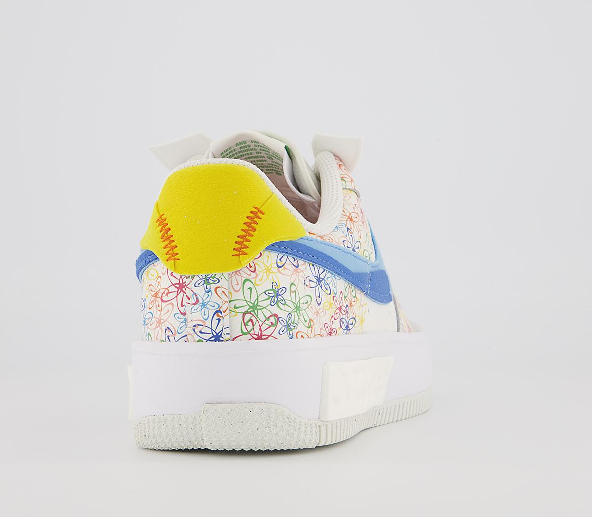 Nike Air Force 1 Fontanka Trainers Nike Air Force 1 Fontanka Trainers Sail University Blue Vivid Sulfur