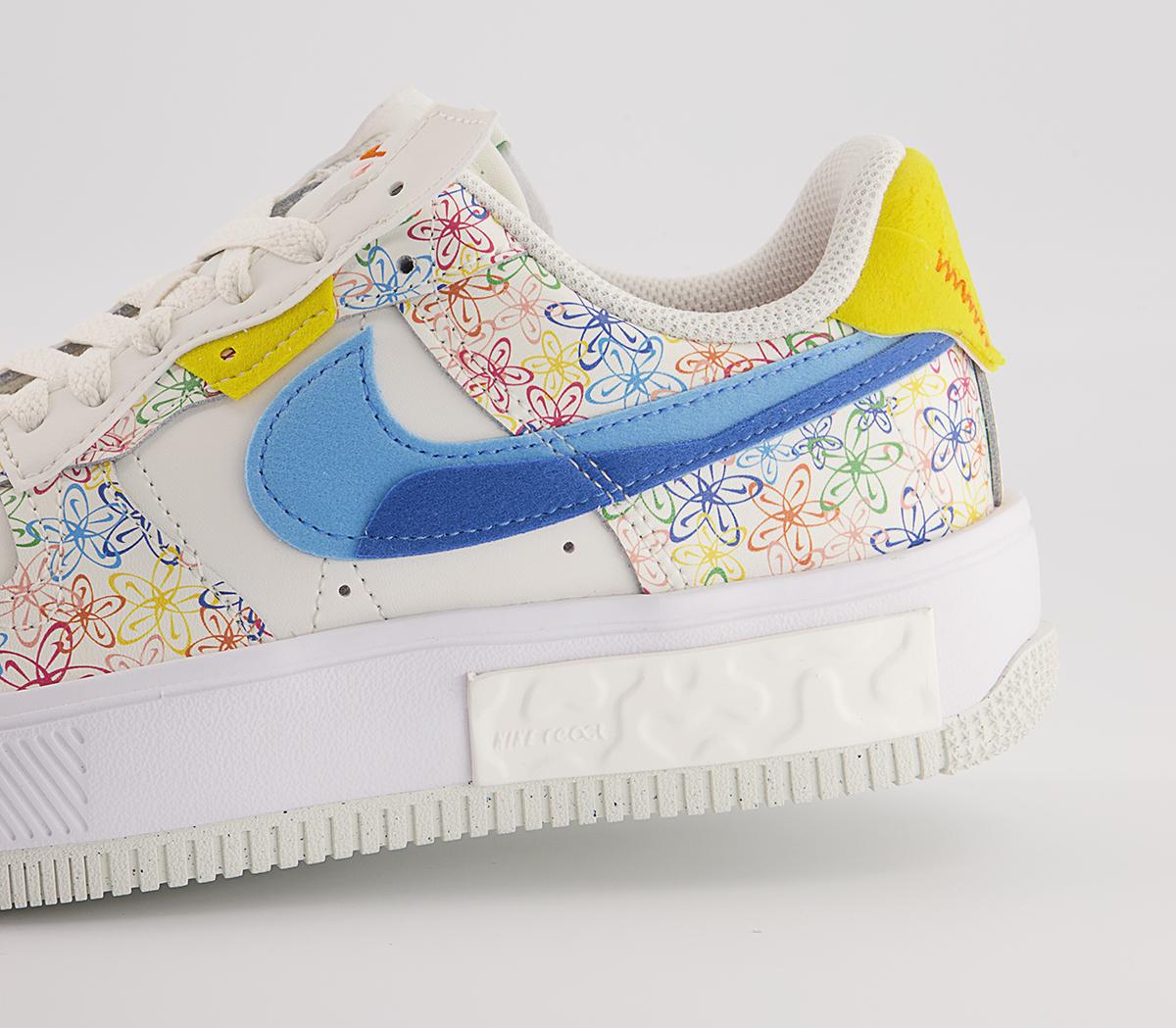 Nike Air Force 1 Fontanka Trainers Nike Air Force 1 Fontanka Trainers Sail University Blue Vivid Sulfur