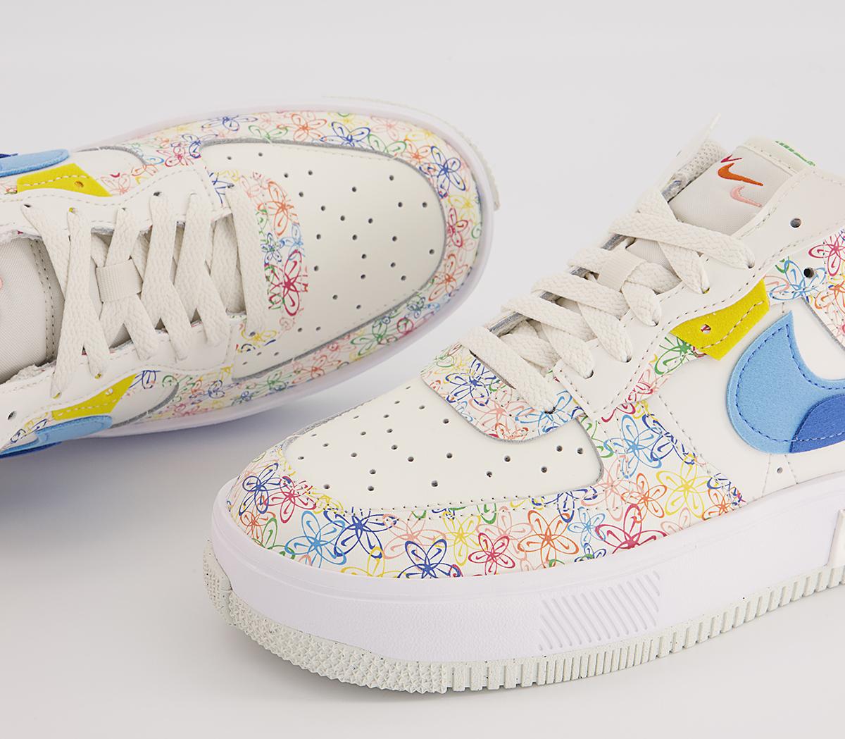 Nike Air Force 1 Fontanka Trainers Nike Air Force 1 Fontanka Trainers Sail University Blue Vivid Sulfur