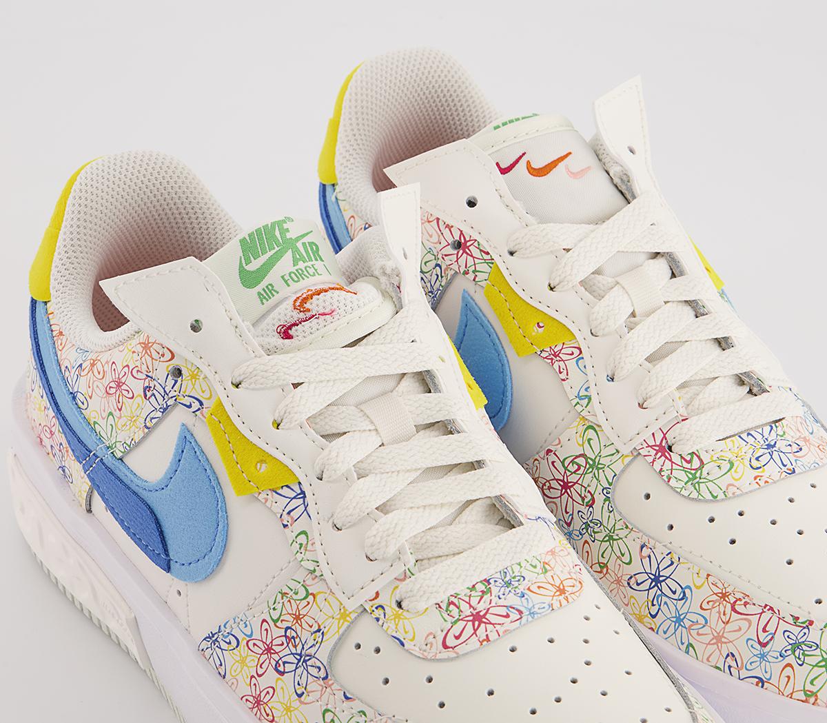 Nike Air Force 1 Fontanka Trainers Nike Air Force 1 Fontanka Trainers Sail University Blue Vivid Sulfur