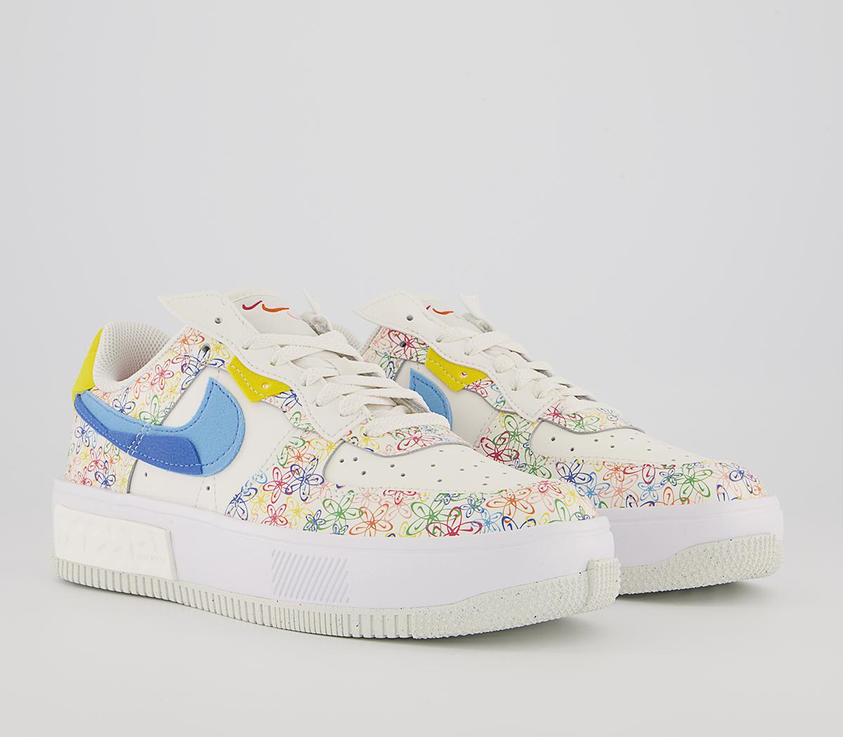 Nike Air Force 1 Fontanka Trainers Nike Air Force 1 Fontanka Trainers Sail University Blue Vivid Sulfur