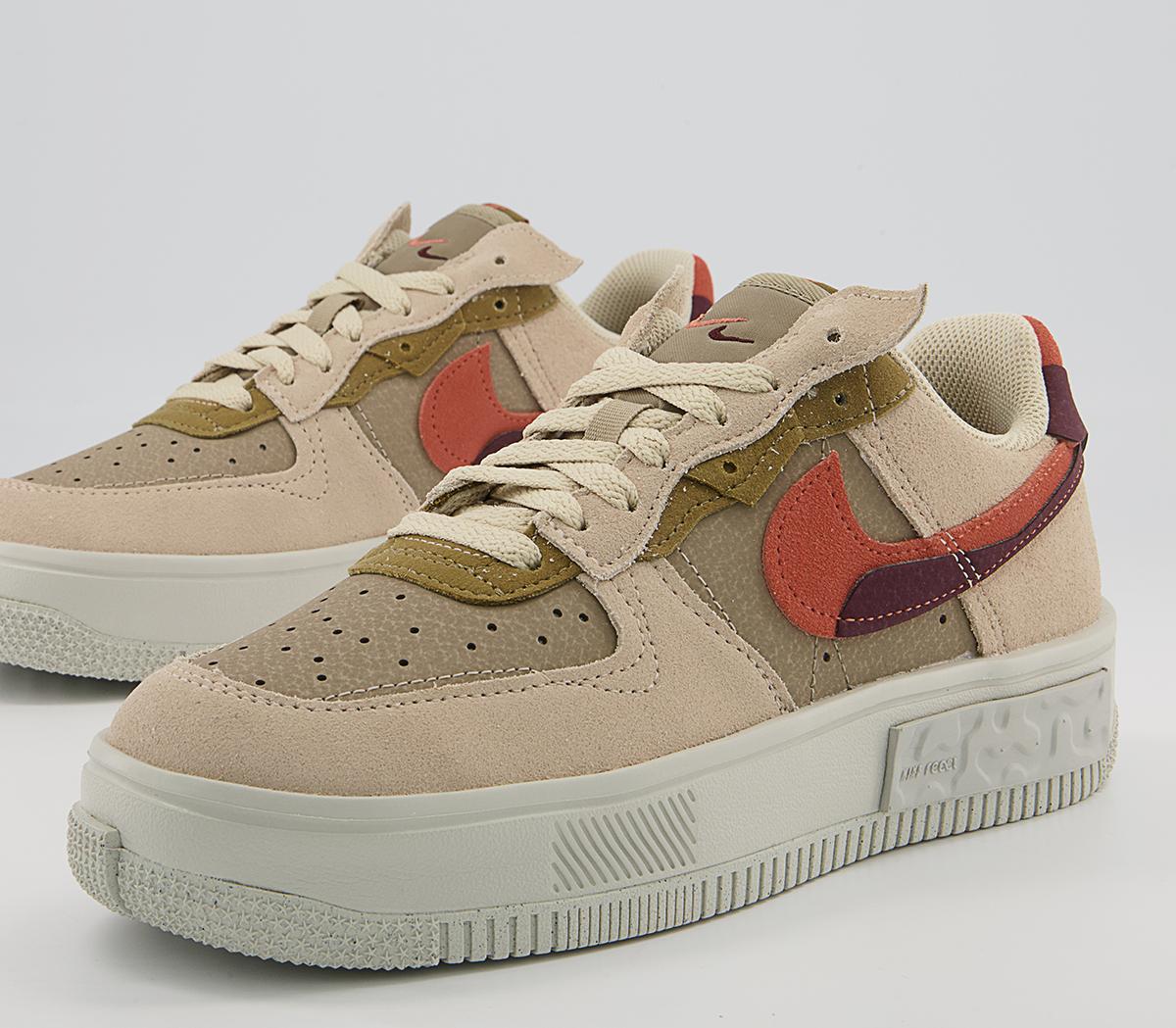 NikeAir Force 1 Fontanka Trainers NikeAir Force 1 Fontanka TrainersRattan Madder Root Burgundy Crush Khaki