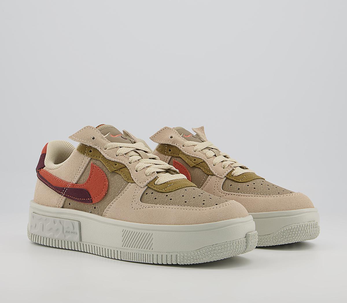 NikeAir Force 1 Fontanka Trainers NikeAir Force 1 Fontanka TrainersRattan Madder Root Burgundy Crush Khaki