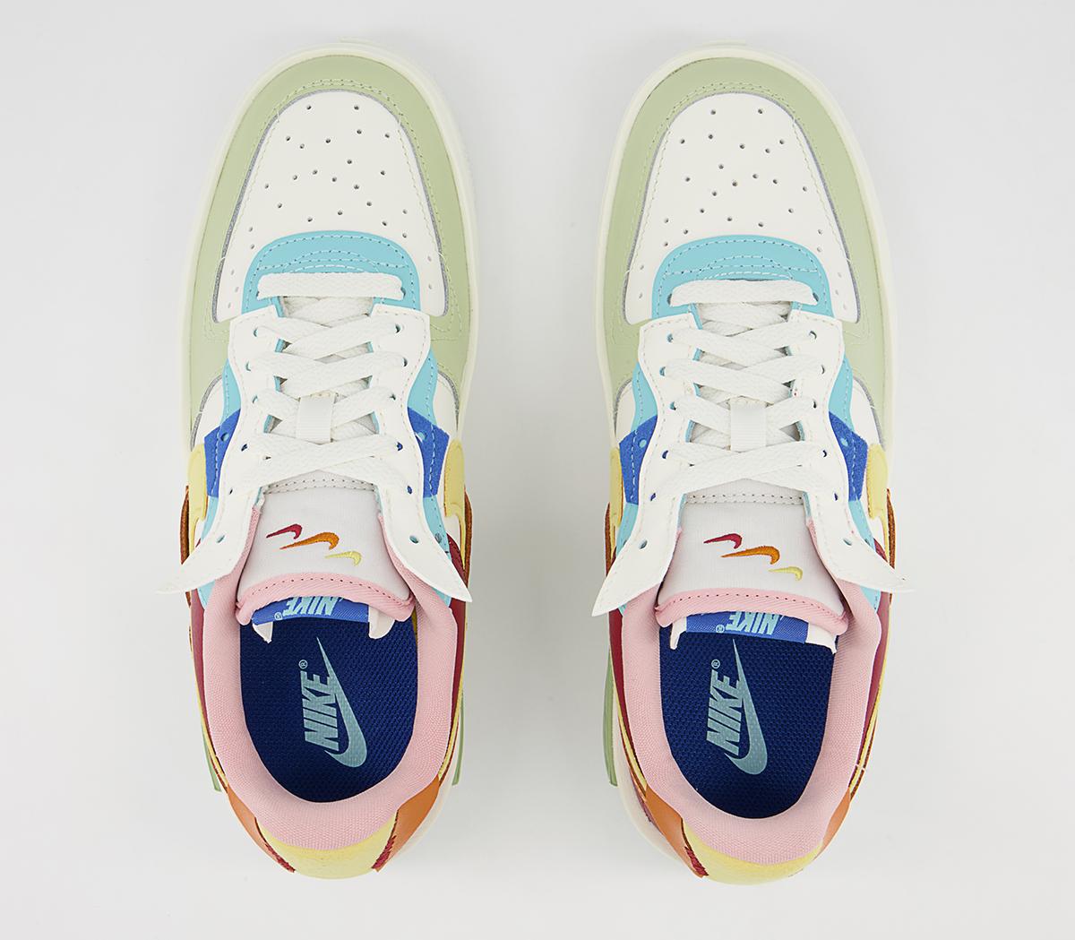 Nike Air Force 1 Fontanka Trainers Nike Air Force 1 Fontanka Trainers Sail Saturn Gold Sunset Pomegranate