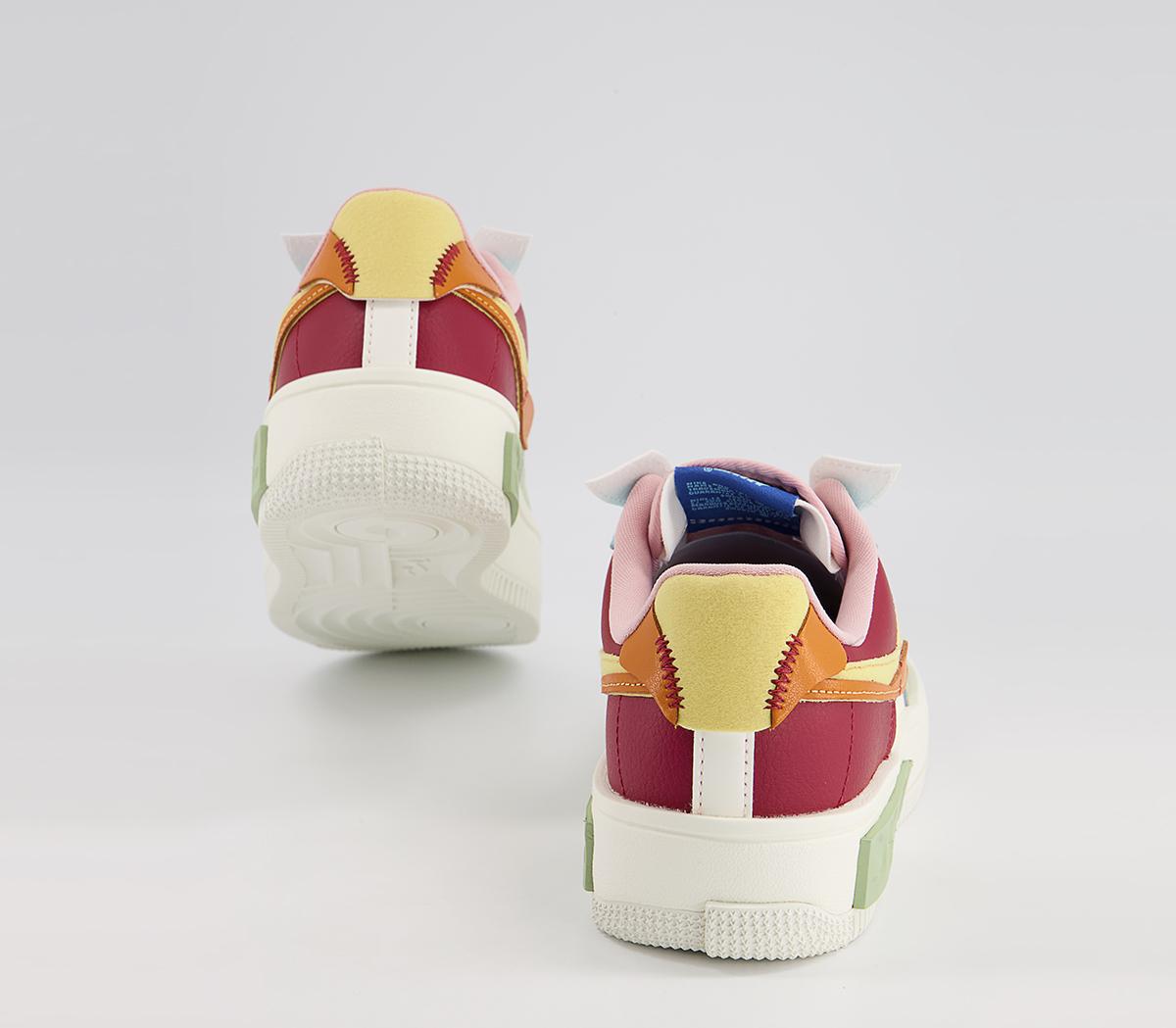 Nike Air Force 1 Fontanka Trainers Nike Air Force 1 Fontanka Trainers Sail Saturn Gold Sunset Pomegranate