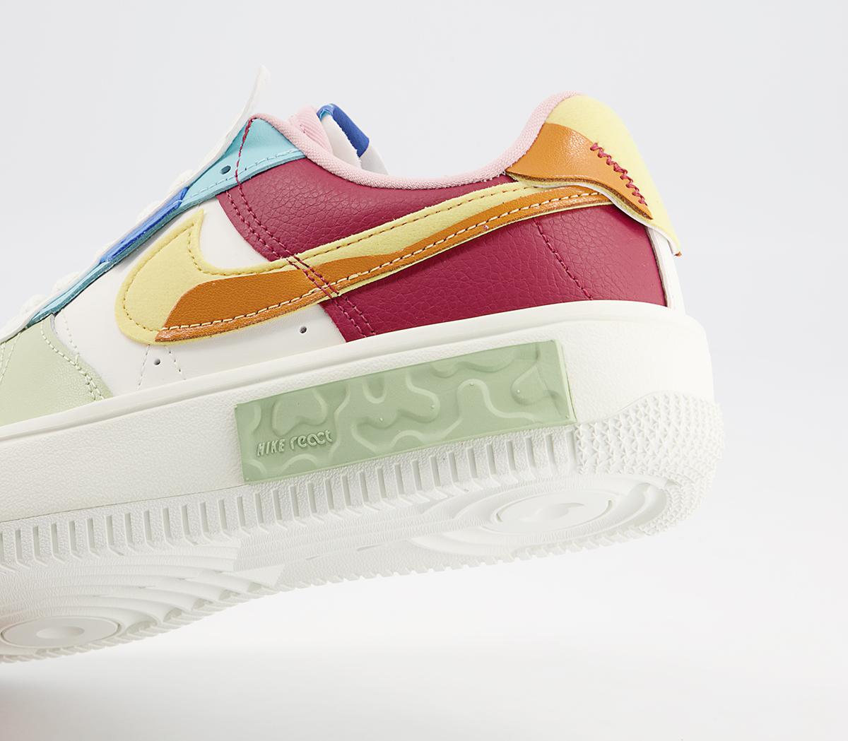 Nike Air Force 1 Fontanka Trainers Nike Air Force 1 Fontanka Trainers Sail Saturn Gold Sunset Pomegranate