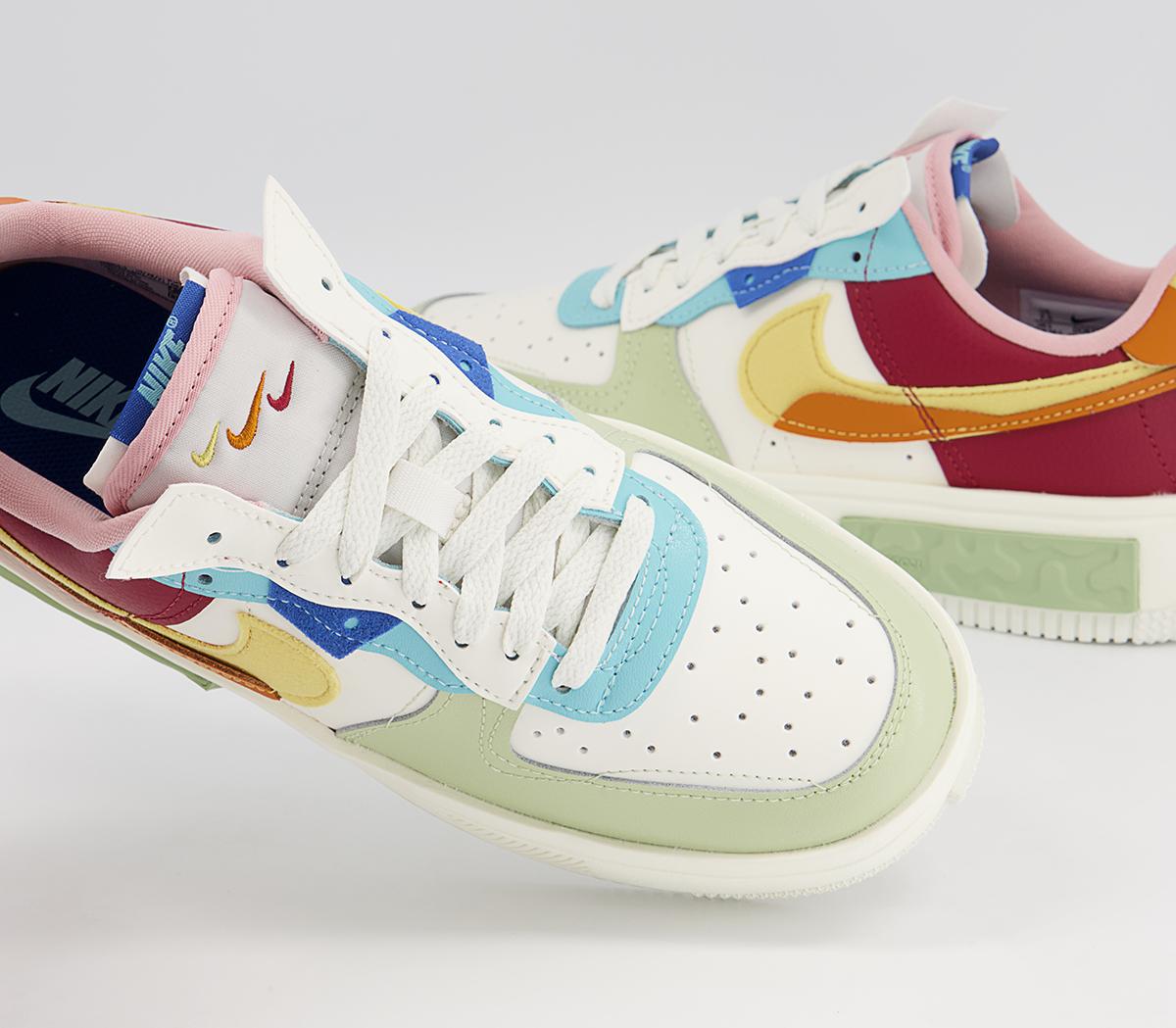 Nike Air Force 1 Fontanka Trainers Nike Air Force 1 Fontanka Trainers Sail Saturn Gold Sunset Pomegranate