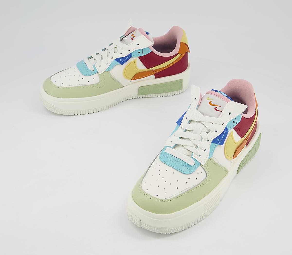 Nike Air Force 1 Fontanka Trainers Nike Air Force 1 Fontanka Trainers Sail Saturn Gold Sunset Pomegranate