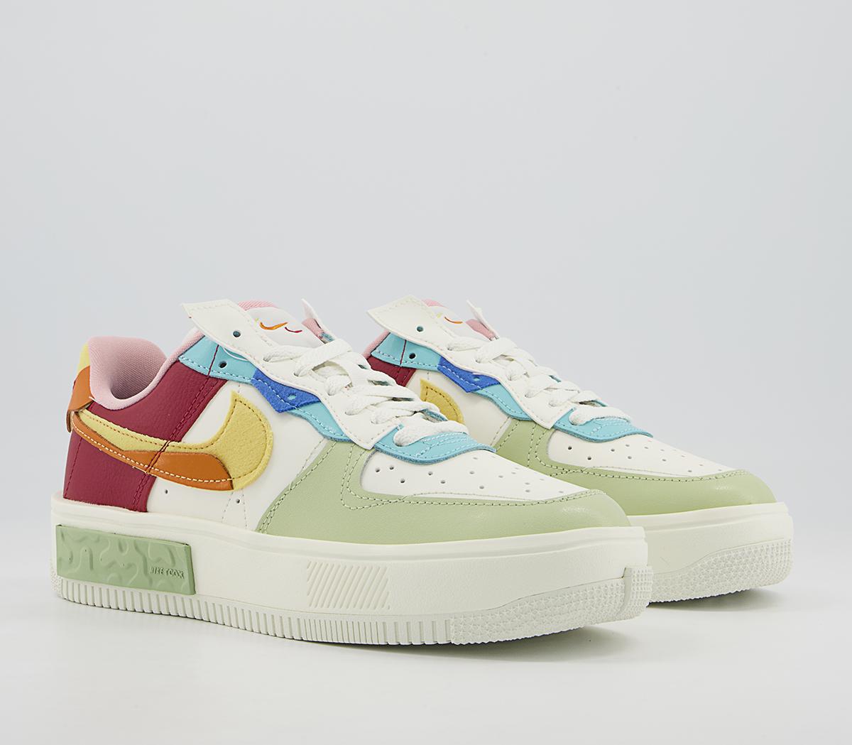 Nike Air Force 1 Fontanka Trainers Nike Air Force 1 Fontanka Trainers Sail Saturn Gold Sunset Pomegranate