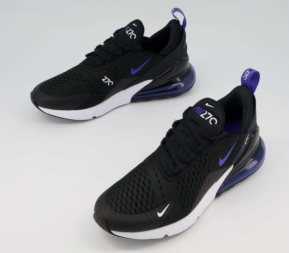 Nike Air Max 270 Trainers Black Persian Violet White - Nike Air Max