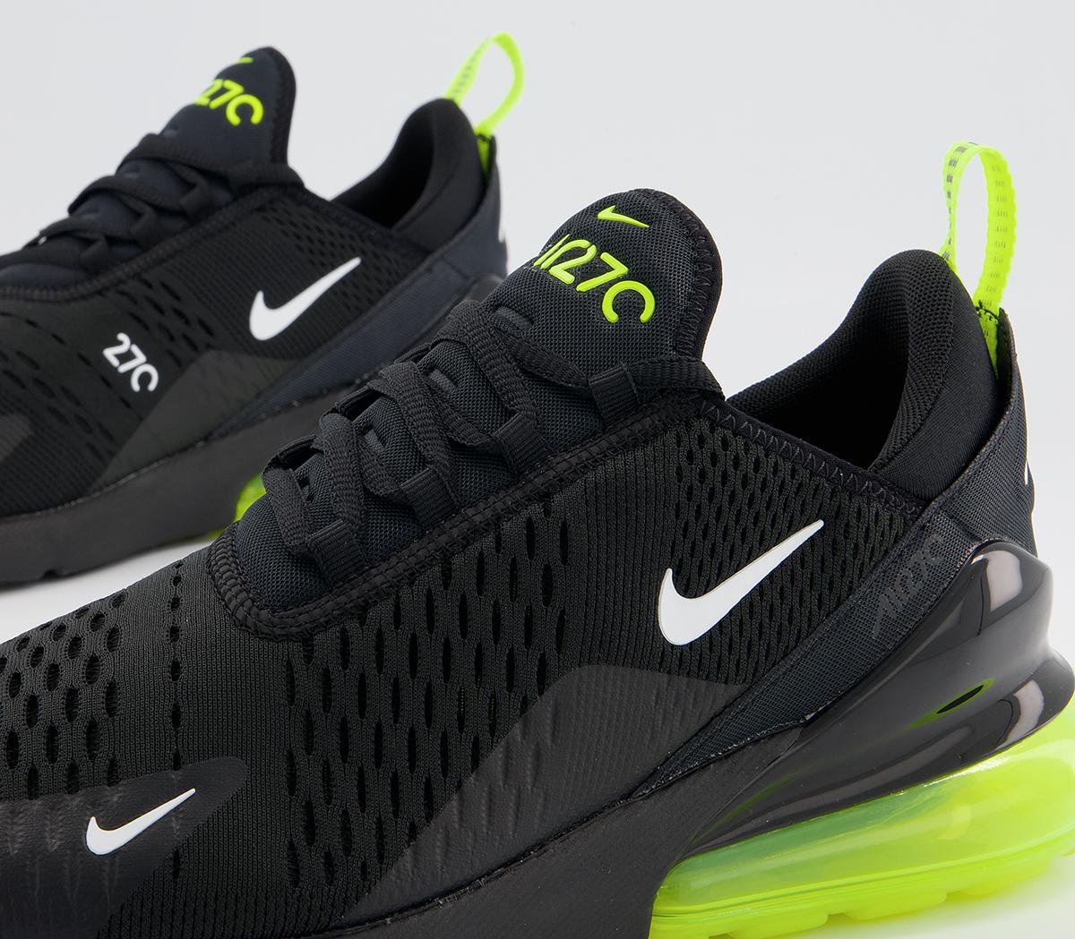 NikeAir Max 270 TrainersBlack White Volt Reflect Silver