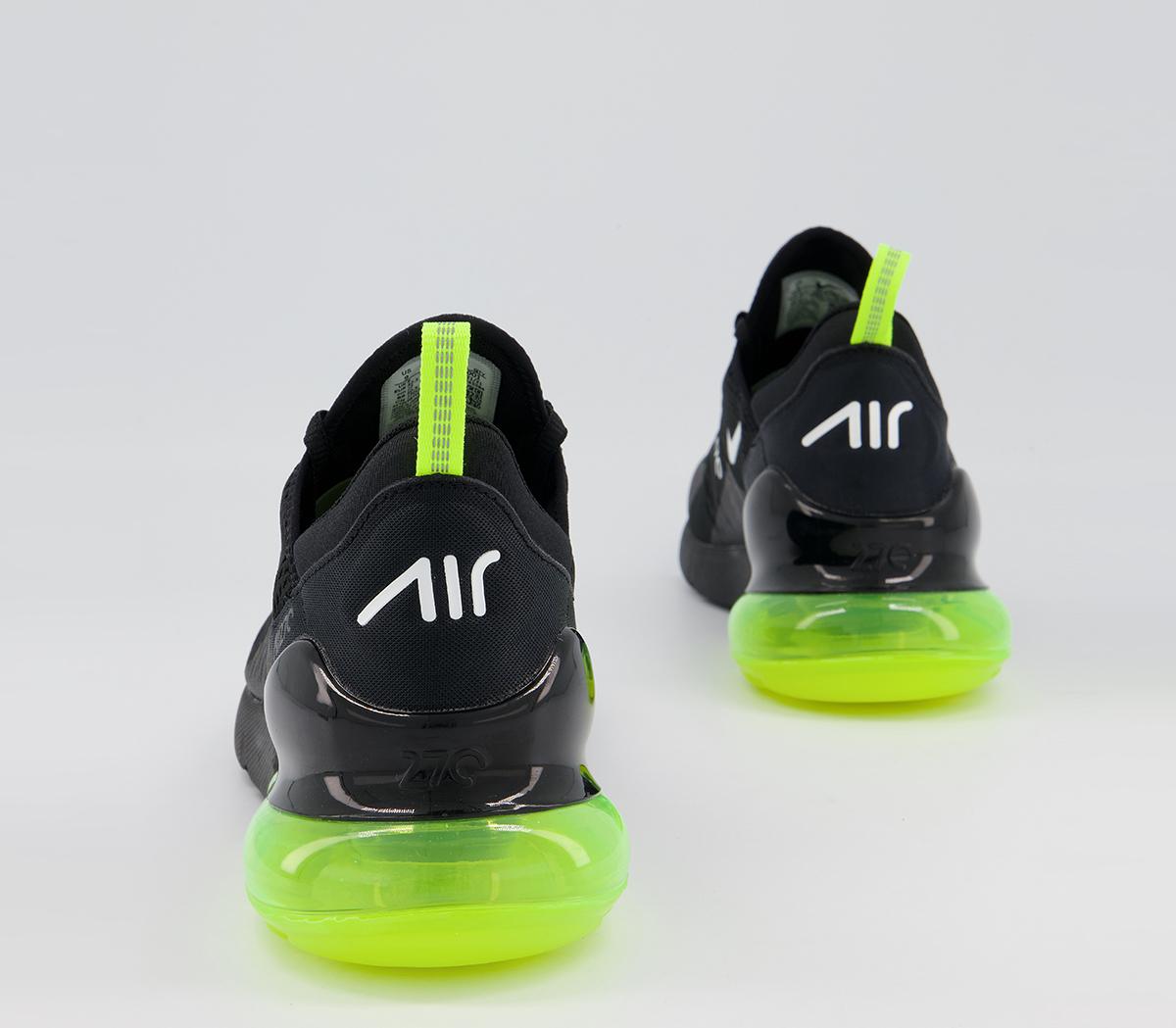 NikeAir Max 270 TrainersBlack White Volt Reflect Silver