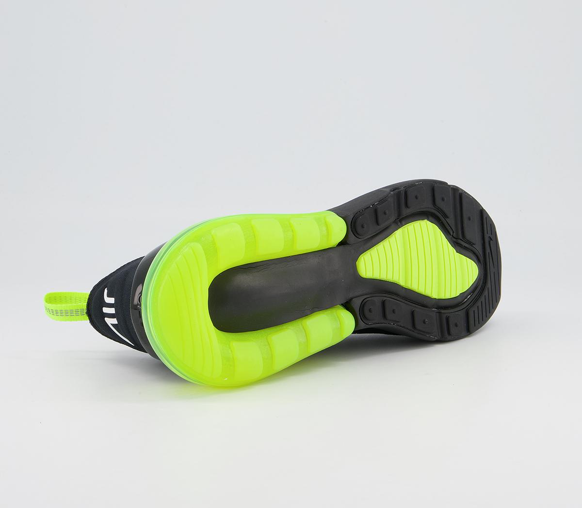 NikeAir Max 270 TrainersBlack White Volt Reflect Silver
