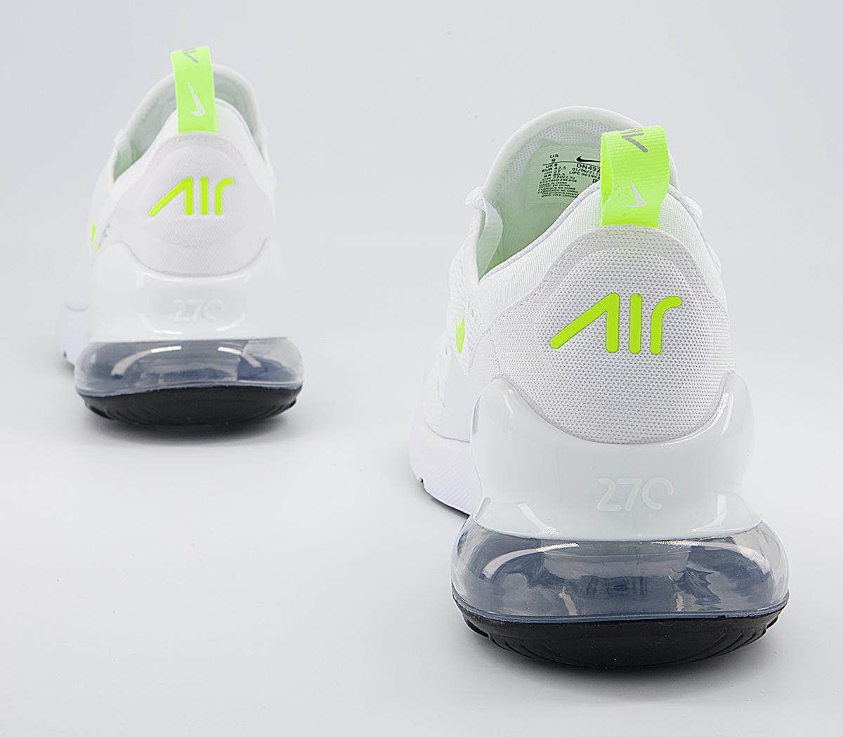 NikeAir Max 270 TrainersWhite Volt Wolf Grey Black