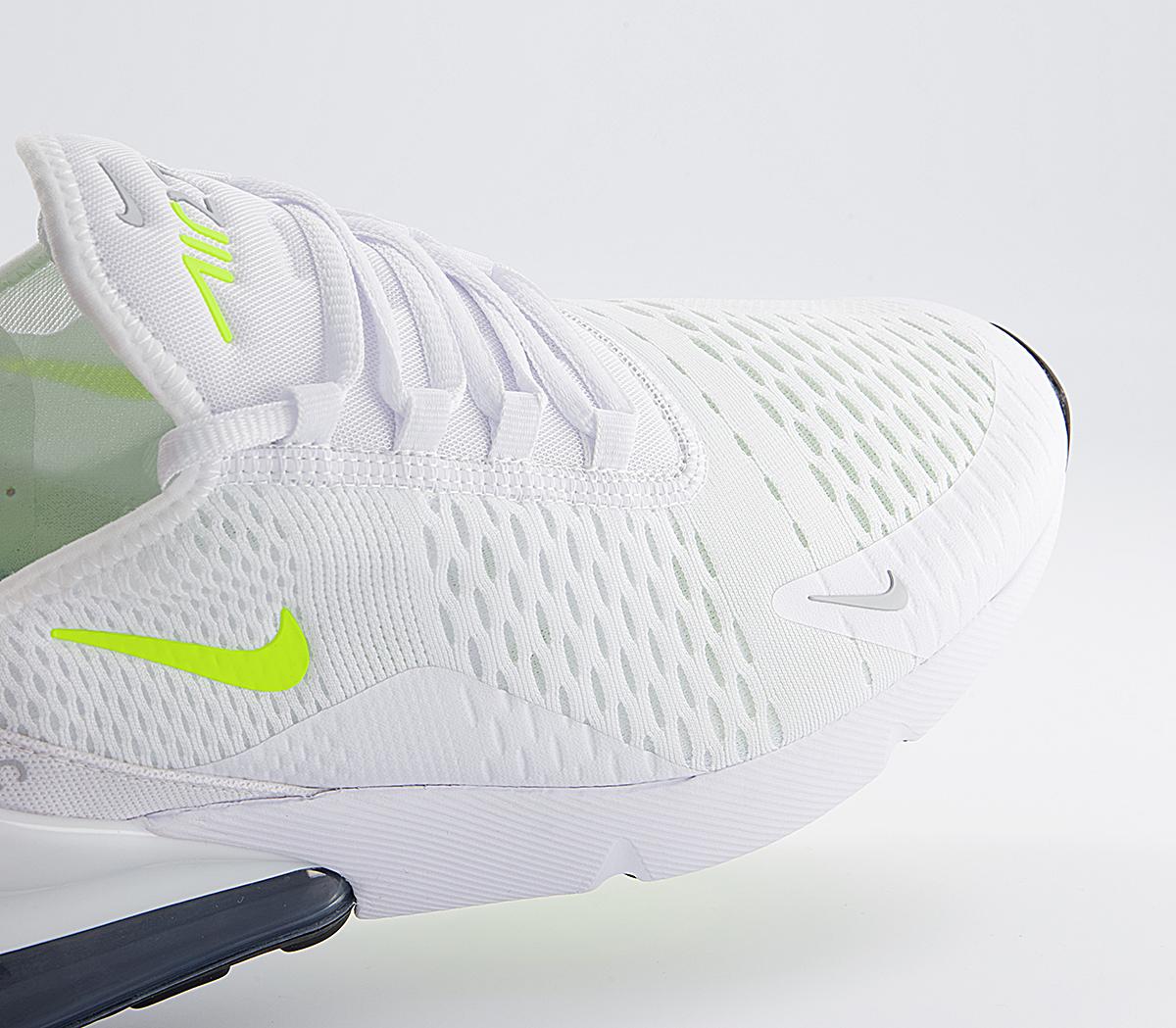 NikeAir Max 270 TrainersWhite Volt Wolf Grey Black
