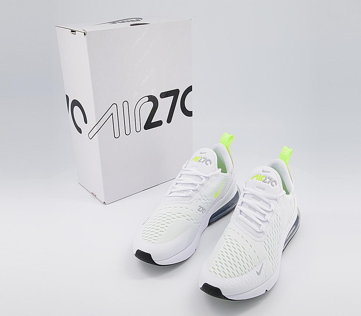 NikeAir Max 270 TrainersWhite Volt Wolf Grey Black