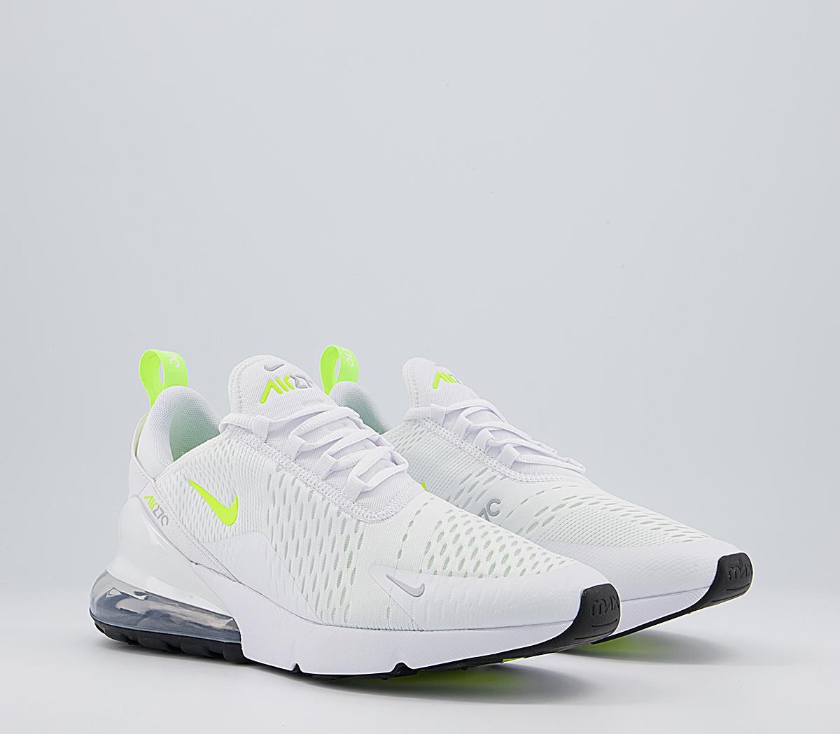 NikeAir Max 270 TrainersWhite Volt Wolf Grey Black