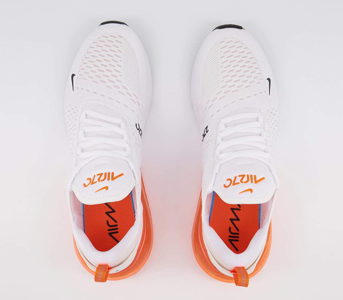 Nike Air Max 270 Trainers Nike Air Max 270 Trainers White Black Total Orange Reflect Silver