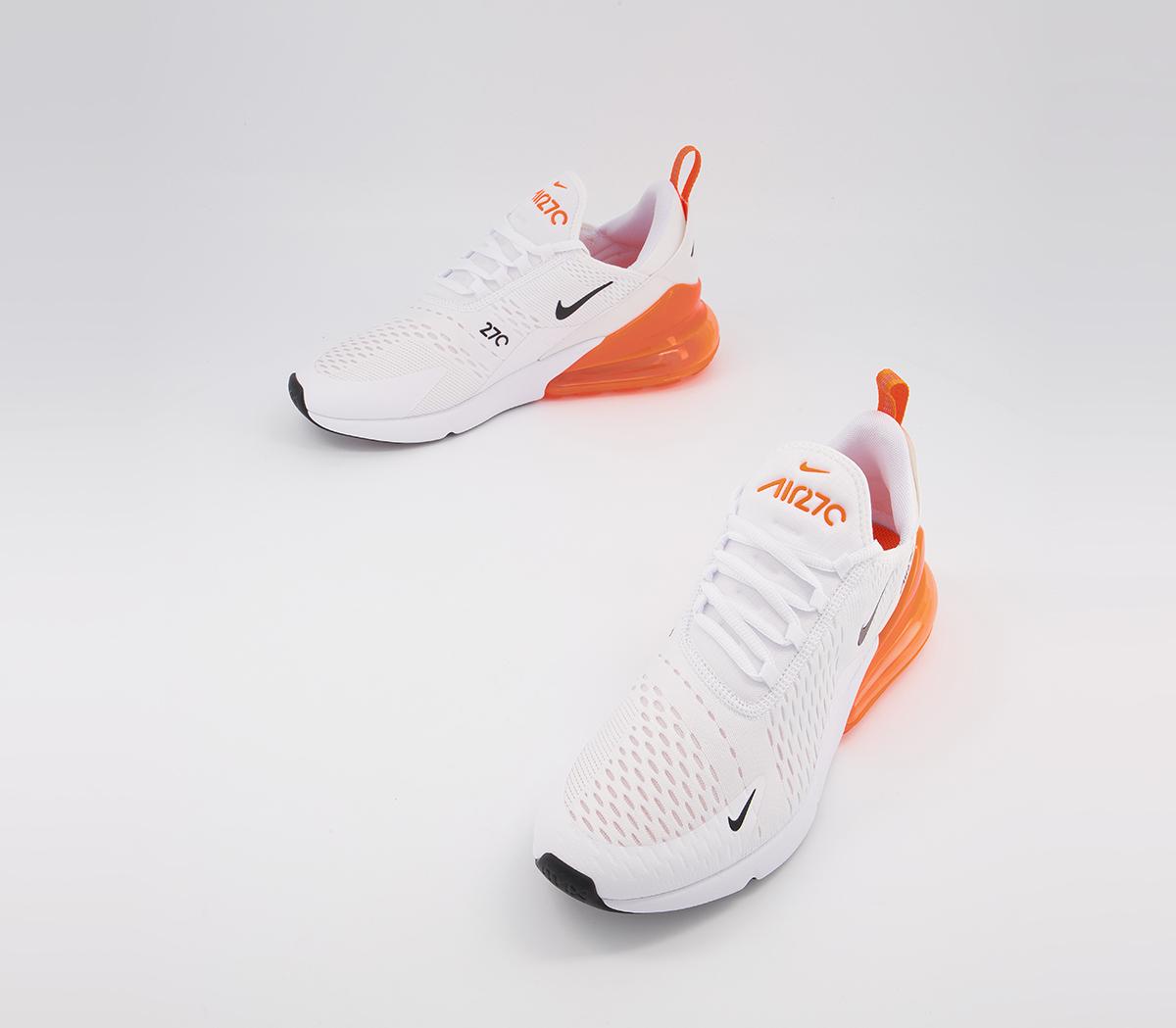 Nike Air Max 270 Trainers Nike Air Max 270 Trainers White Black Total Orange Reflect Silver