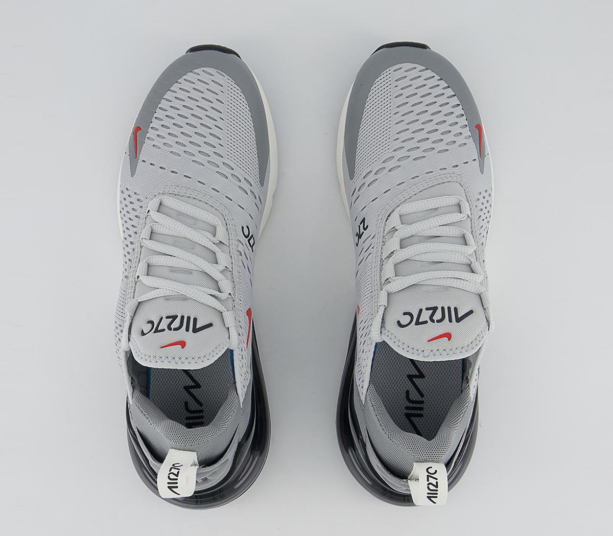 Nike Air Max 270 Trainers Nike Air Max 270 Trainers Grey Fog Team Orange Sail Particle Gre