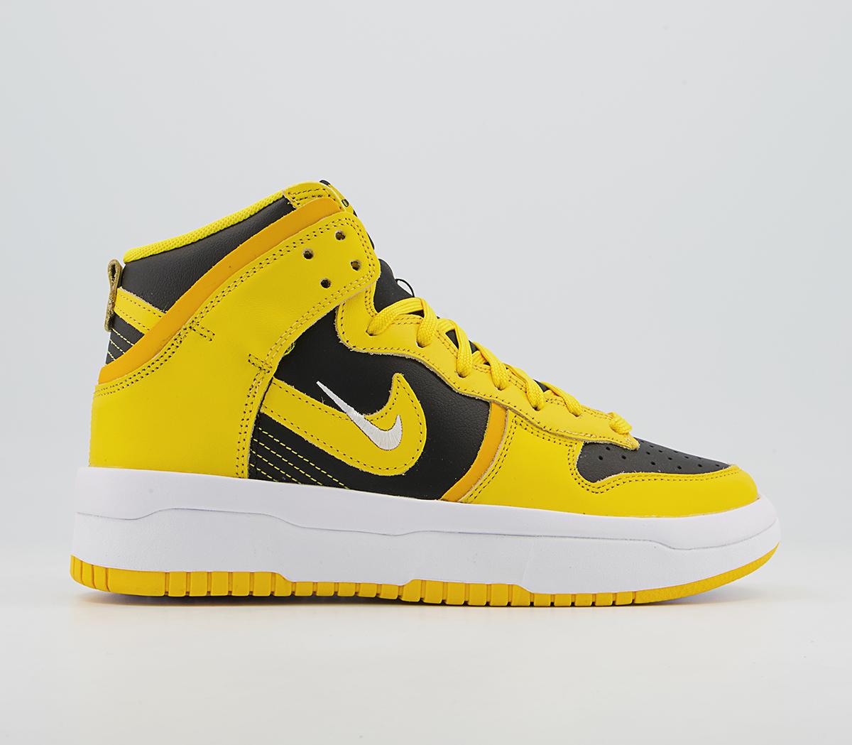 Black and yellow outlet dunk high