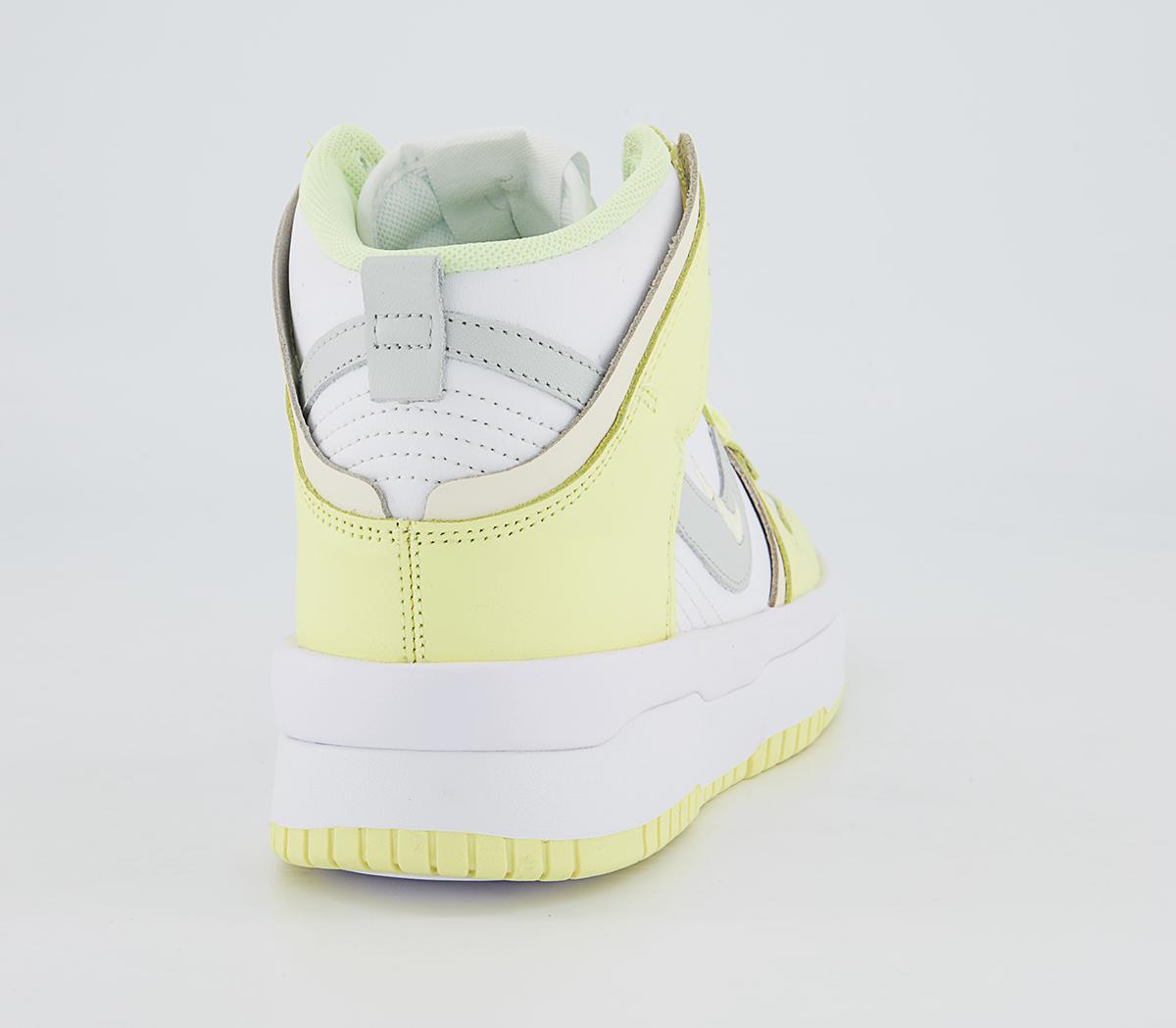 NikeDunk High Up Trainers NikeDunk High Up TrainersWhite Photon Dust Citron Tint