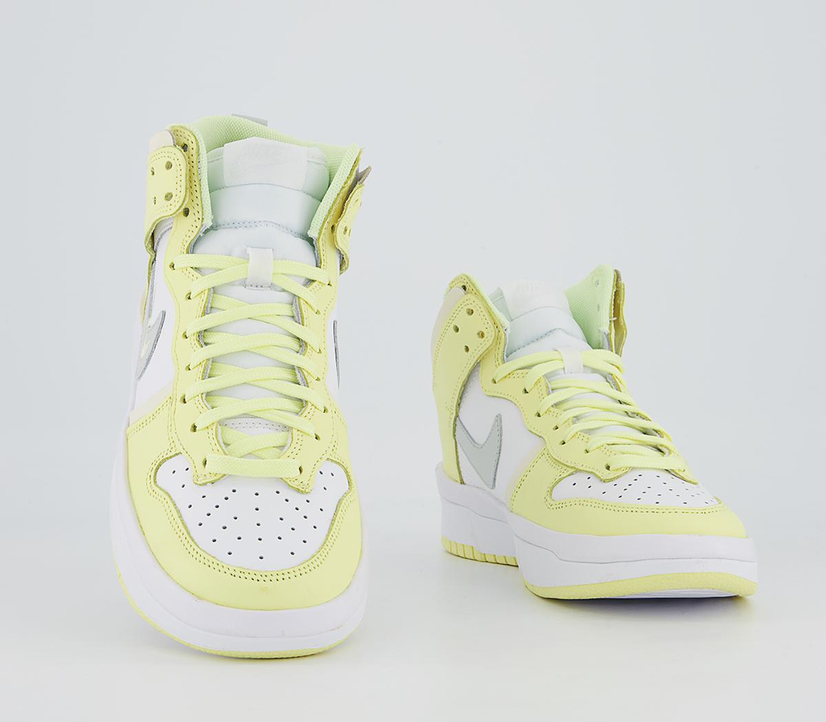NikeDunk High Up Trainers NikeDunk High Up TrainersWhite Photon Dust Citron Tint
